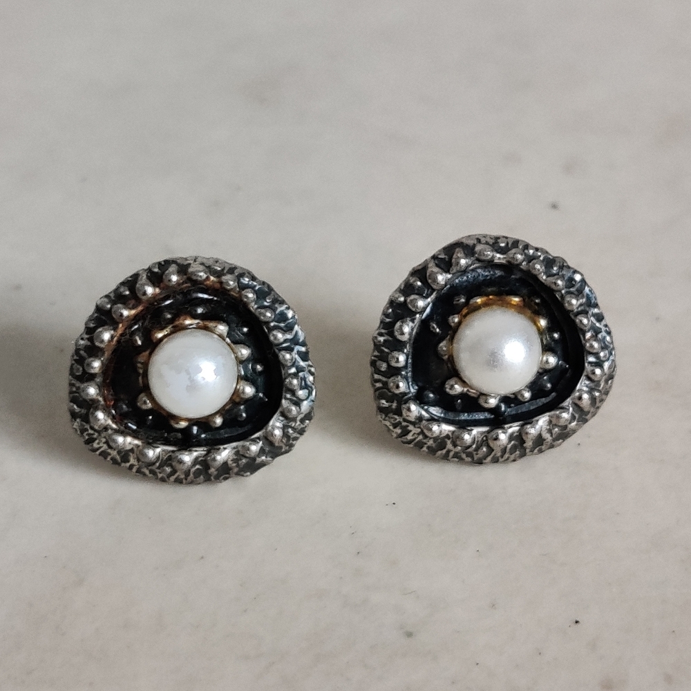 Vintage Jean Claude Darveau Modernist Earrings